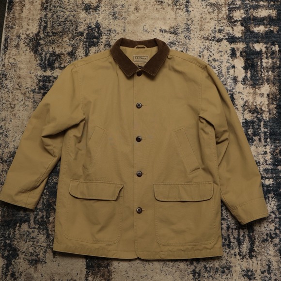 L.L. Bean Other - LL Bean Field Barn Coat Mens Large Regular Flannel Cotton Lined Chore